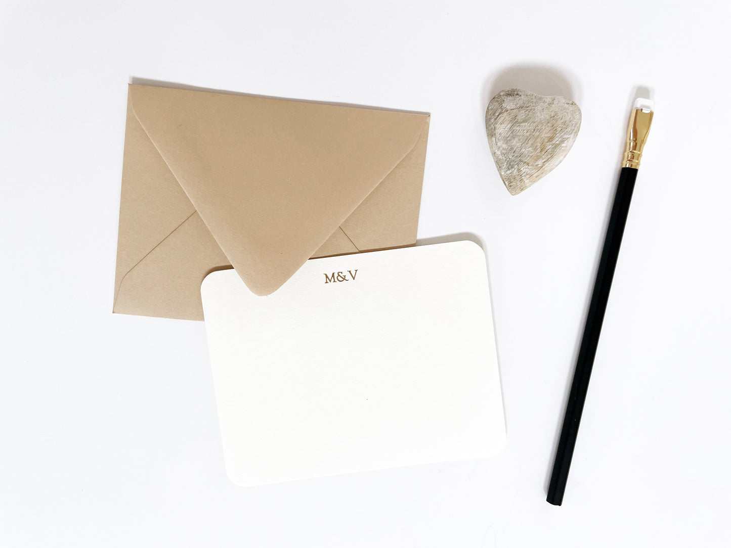 Customized Text Flat Notecards
