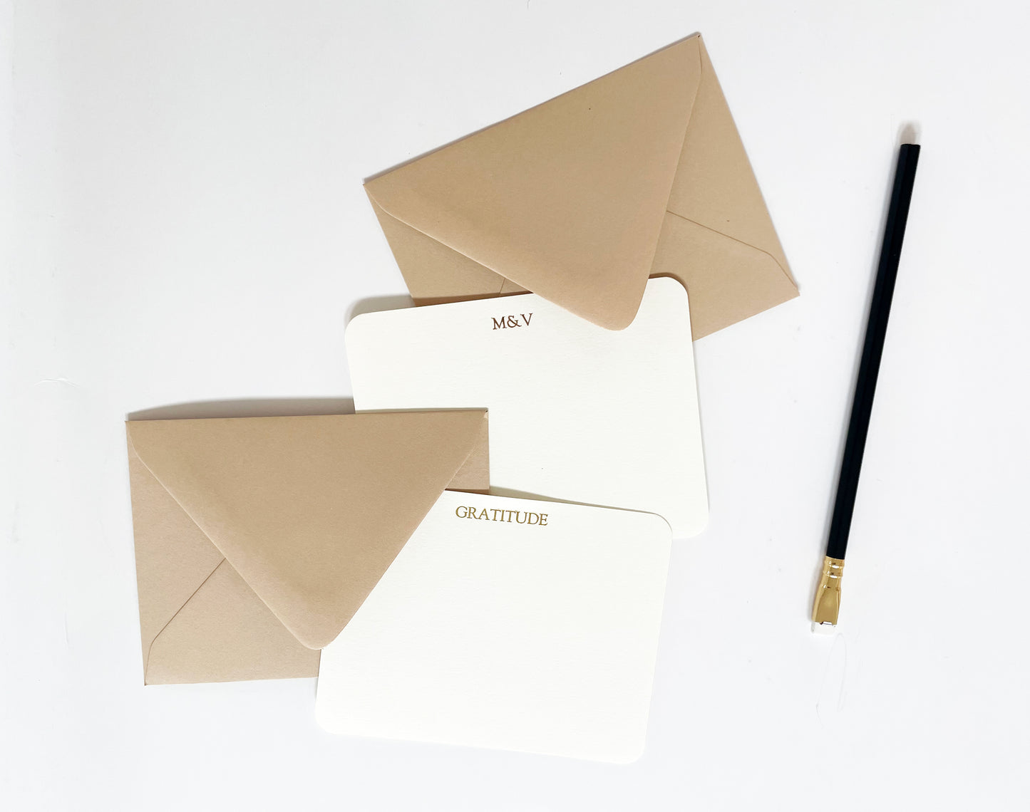 Customized Text Flat Notecards