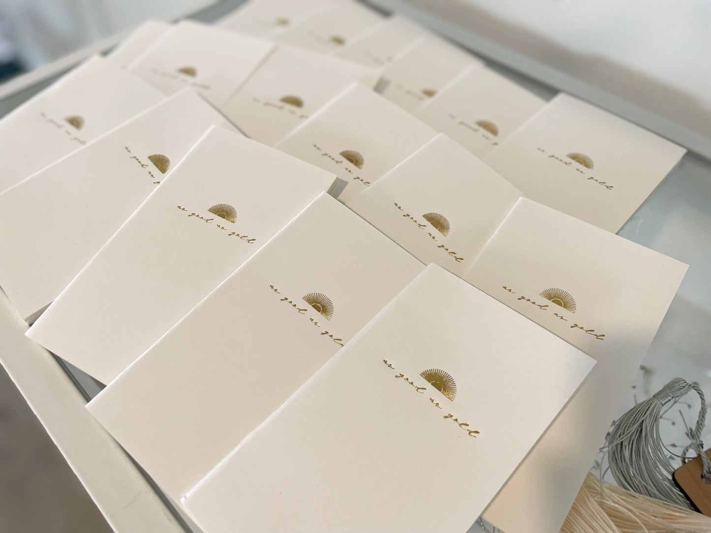 Custom Logo Foil Embossed Mini Saddle Stitch Notebooks