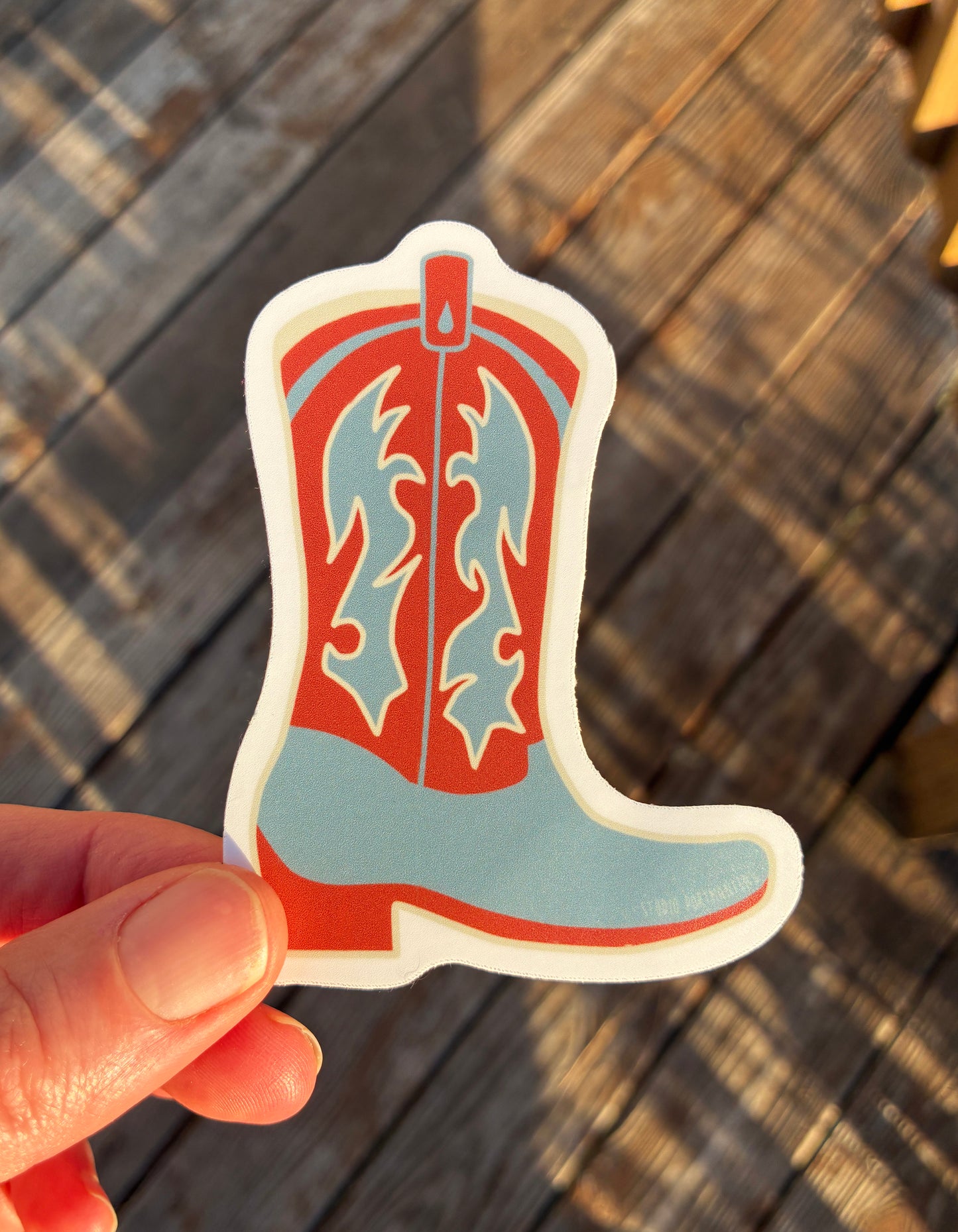 Cowboy Boot Vinyl Sticker
