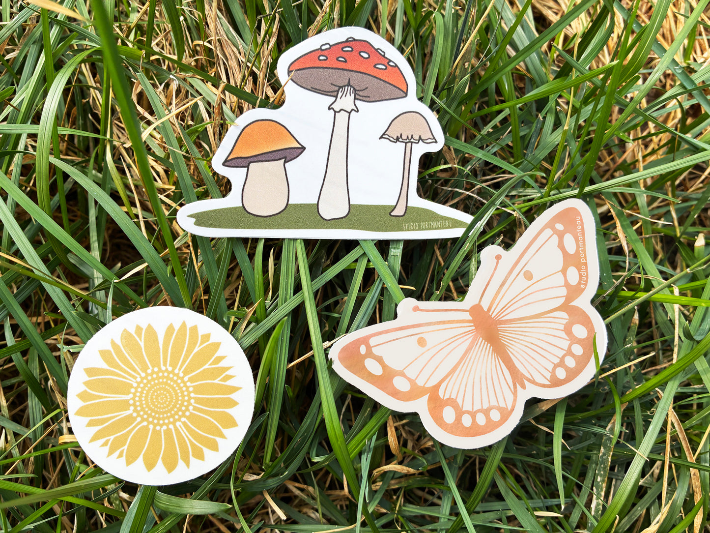 Mushroom Trio Vinyl Sticker