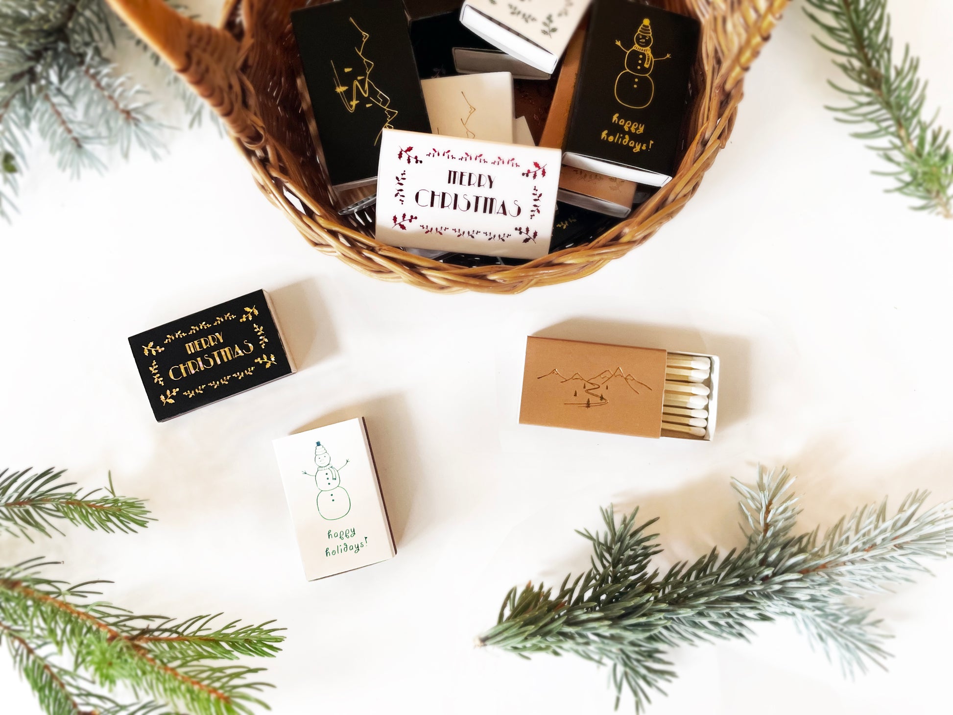 Snow Capped Mountains Matchbox - Studio Portmanteau
