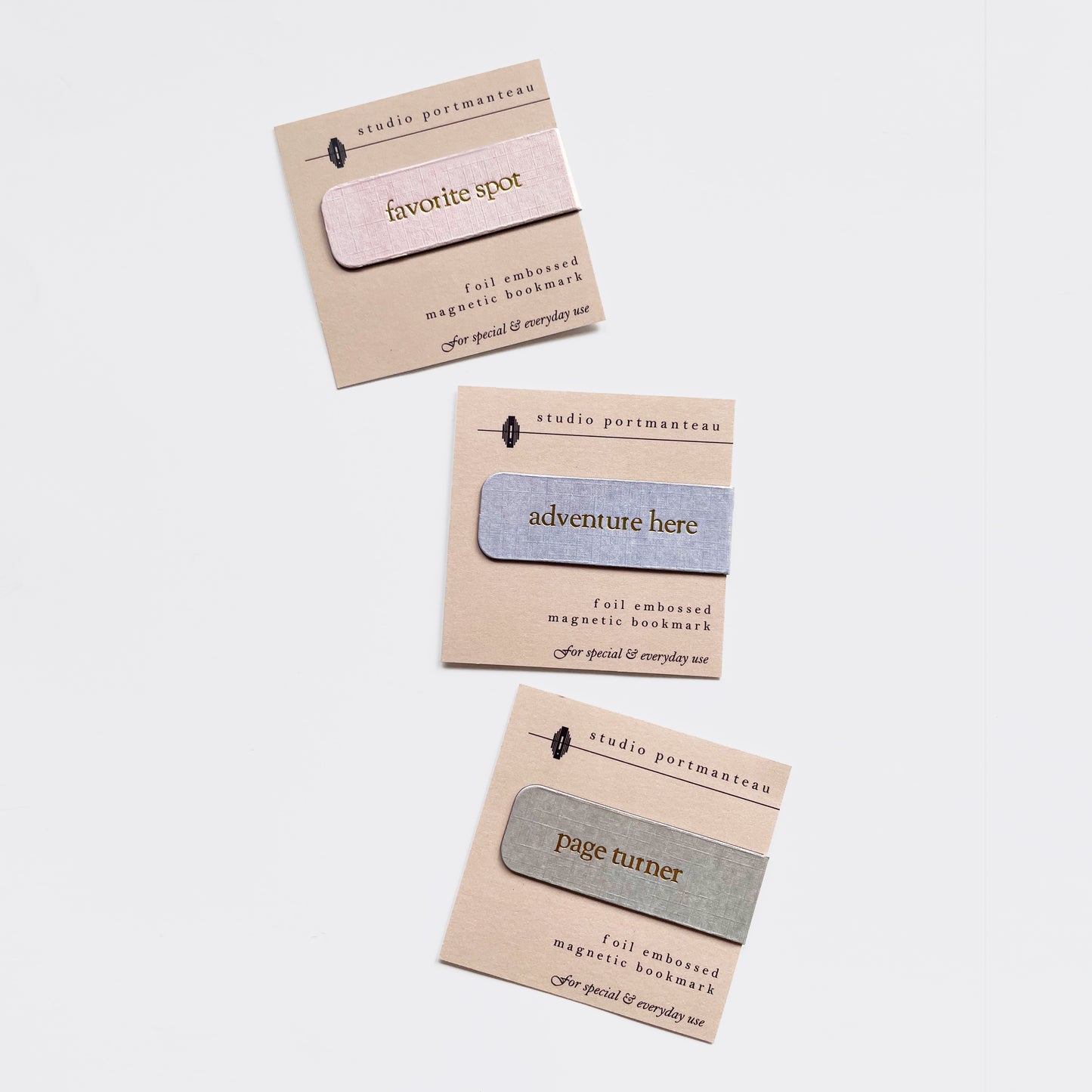 Book Lover Magnetic Bookmark Set - Foil Embossed - Studio Portmanteau