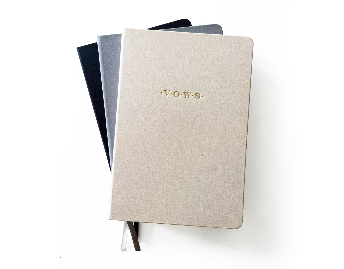 Wedding Vows Foil Embossed Linen Notebook - Studio Portmanteau