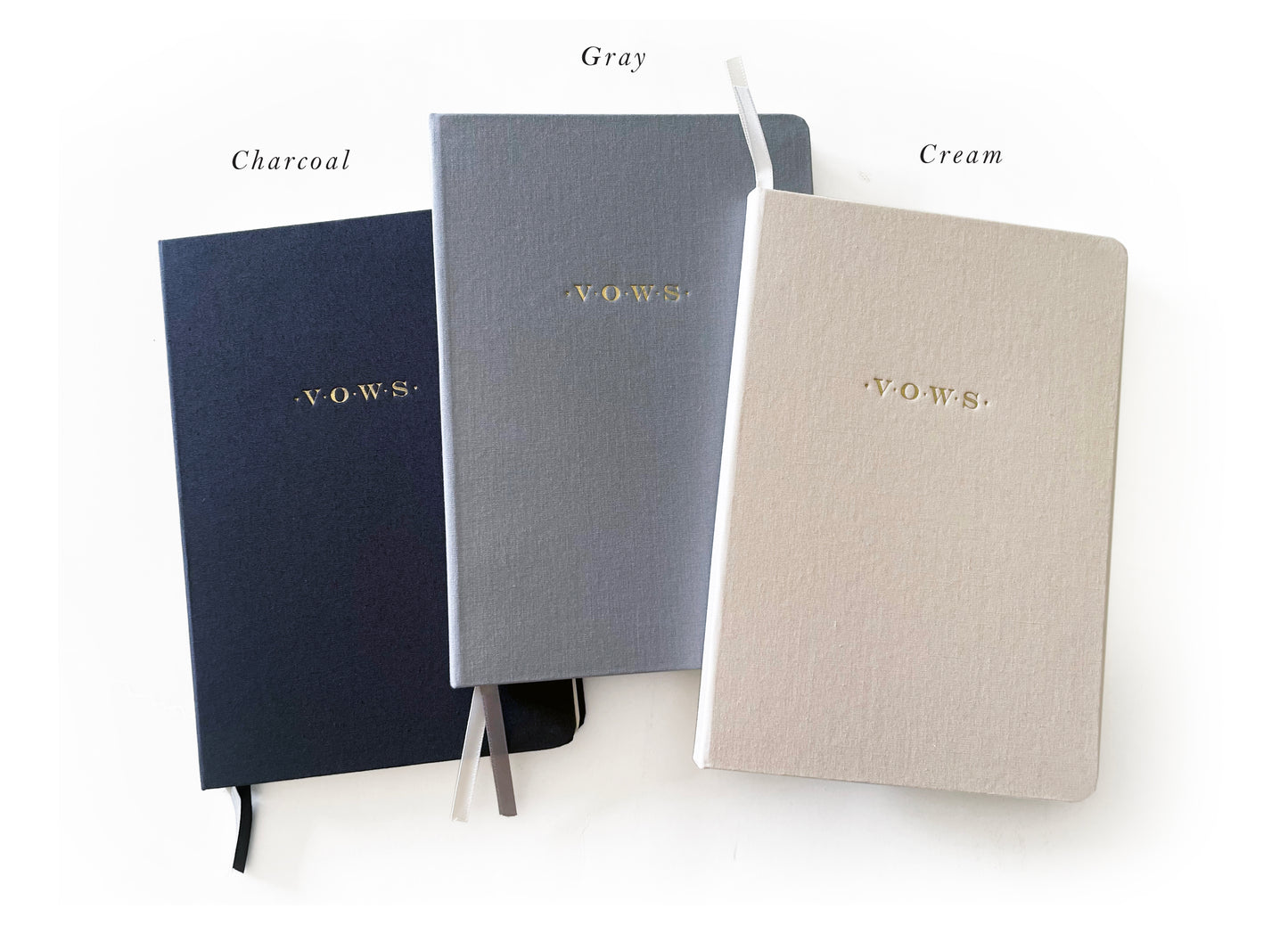 Wedding Vows Foil Embossed Linen Notebook - Studio Portmanteau