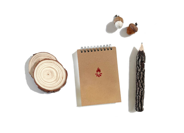 Foil Embossed Campfire Small Top Spiral Notebook - Studio Portmanteau
