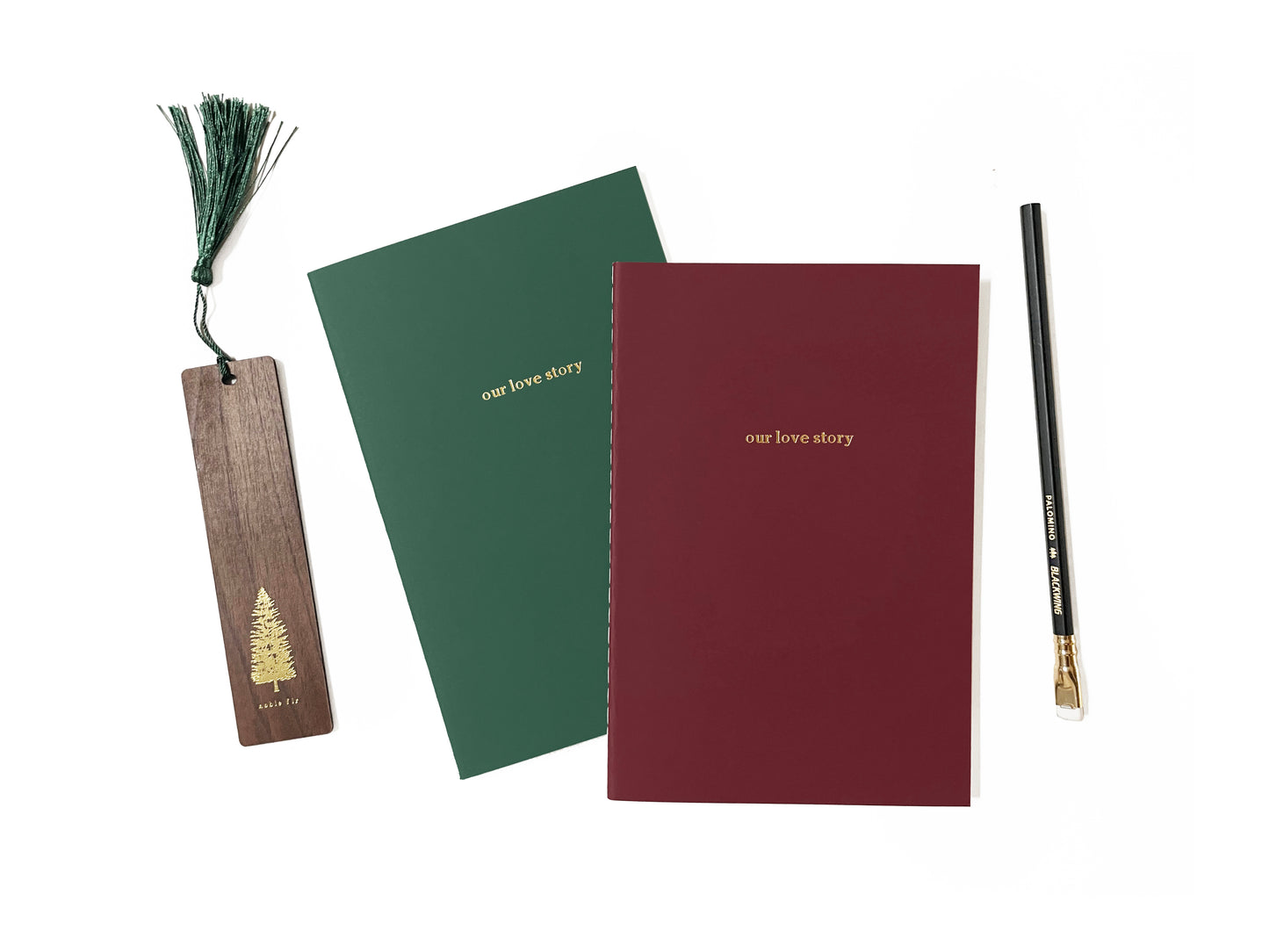 Custom Text Foil Embossed Large Saddle Stitch Notebook - Studio Portmanteau