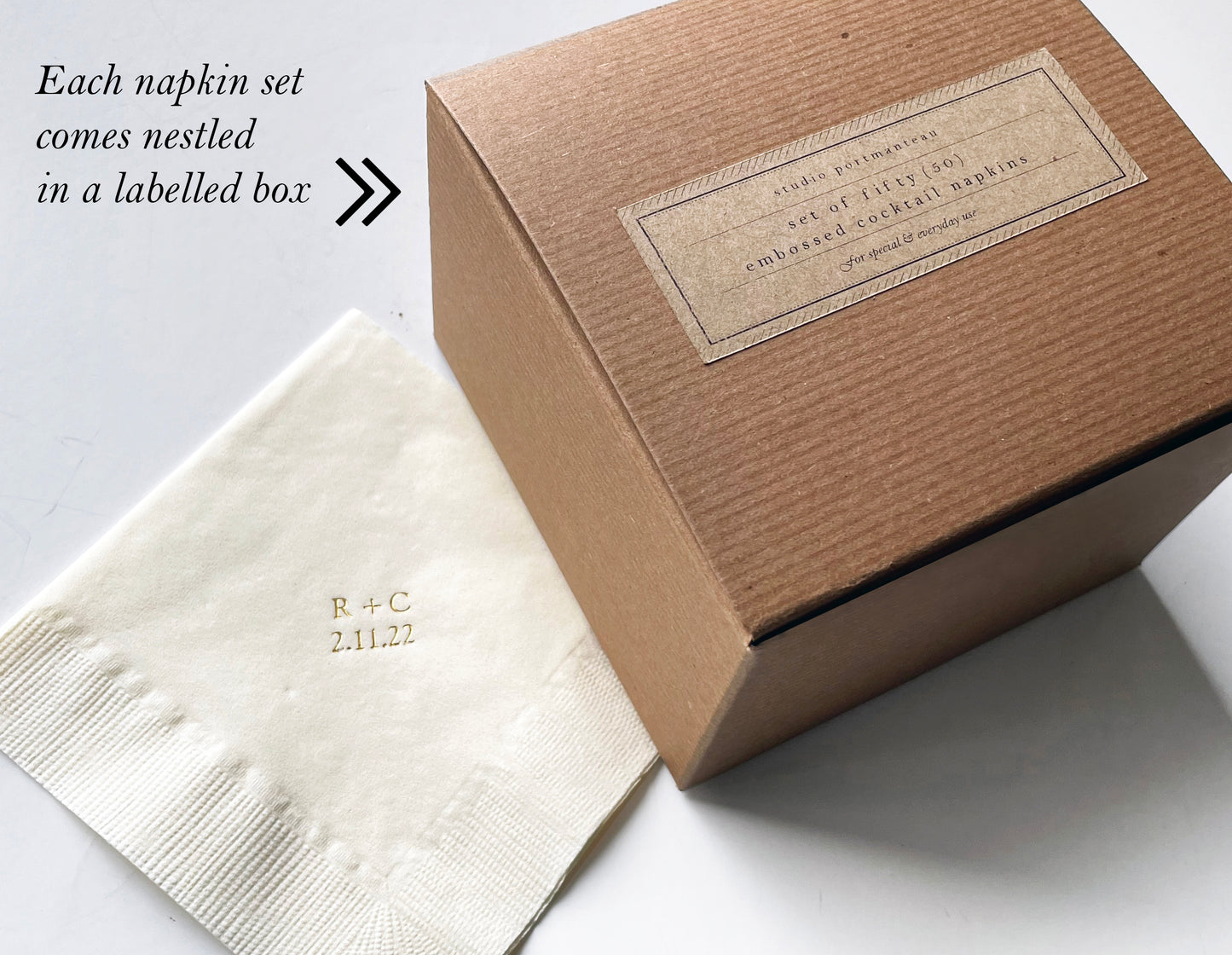Custom Text Cocktail Napkins
