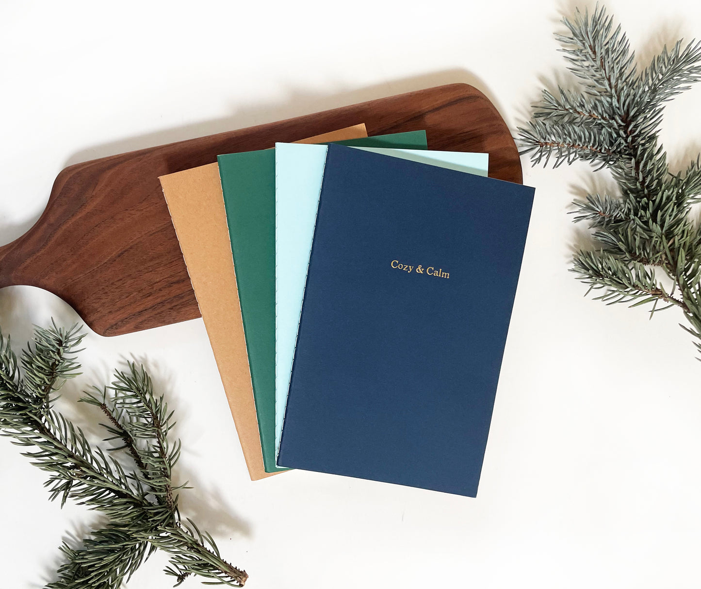 Custom Text Foil Embossed Large Saddle Stitch Notebook - Studio Portmanteau