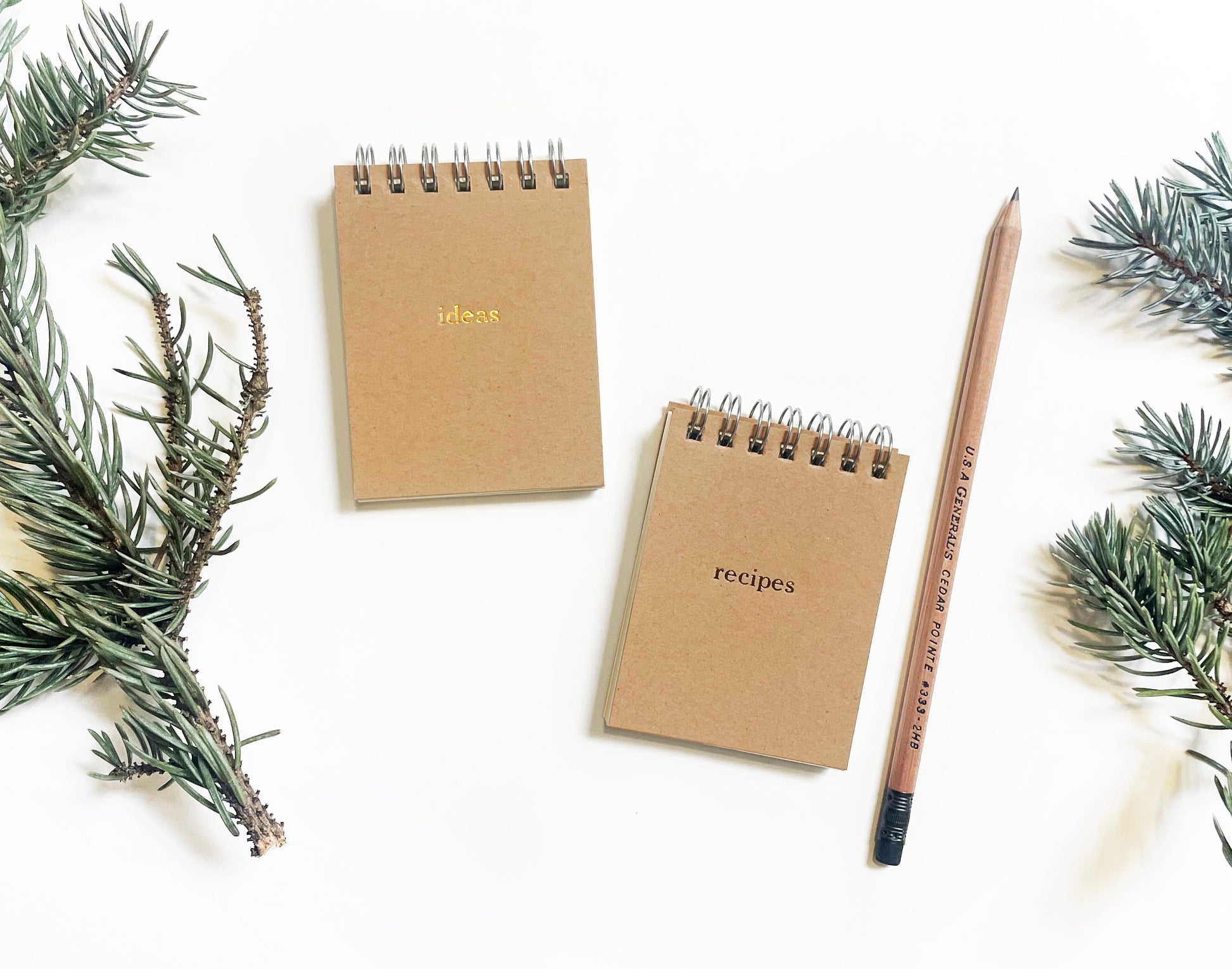 Custom Text Foil Embossed Tiny Spiral Notebook - Studio Portmanteau