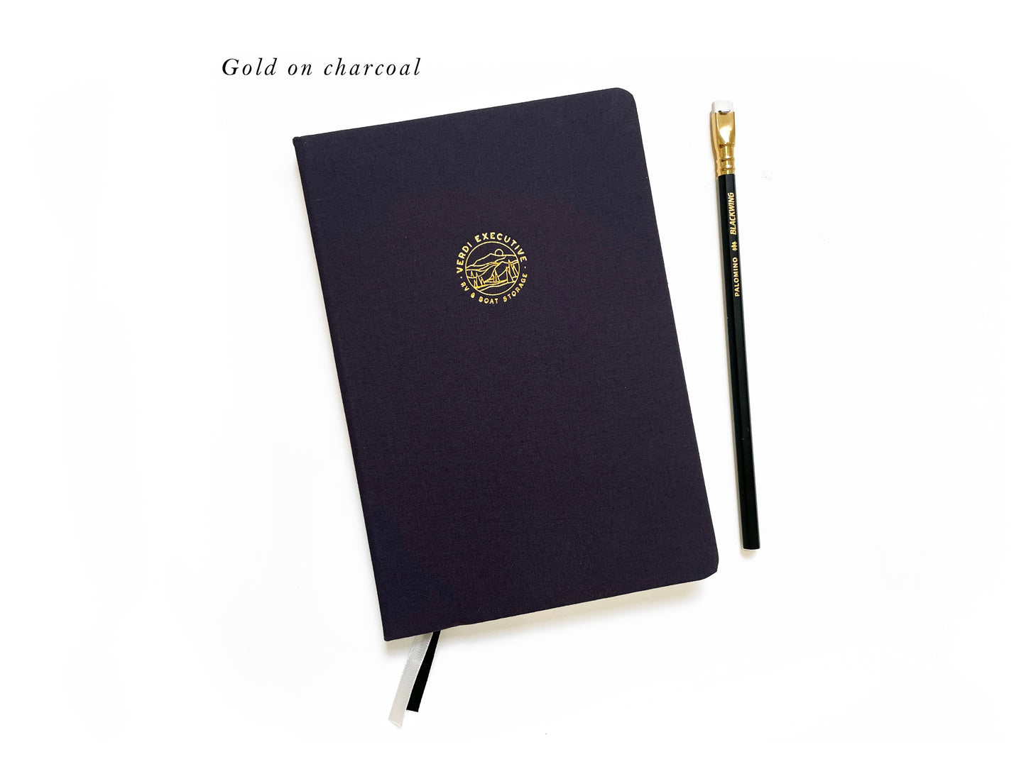 Custom Logo Foil Embossed Linen Notebooks | Neutral Tones