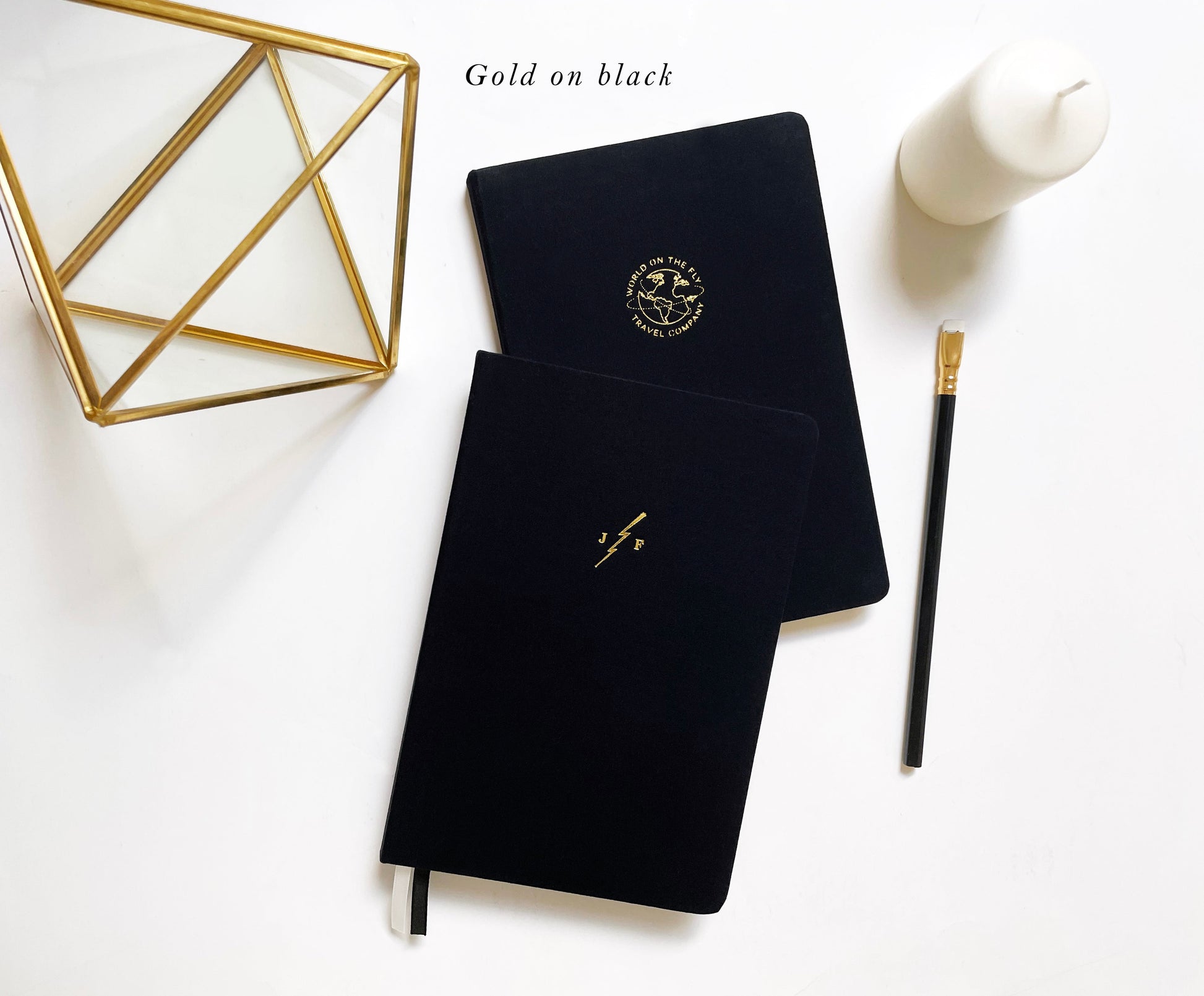 Custom Logo Foil Embossed Linen Notebook - Studio Portmanteau