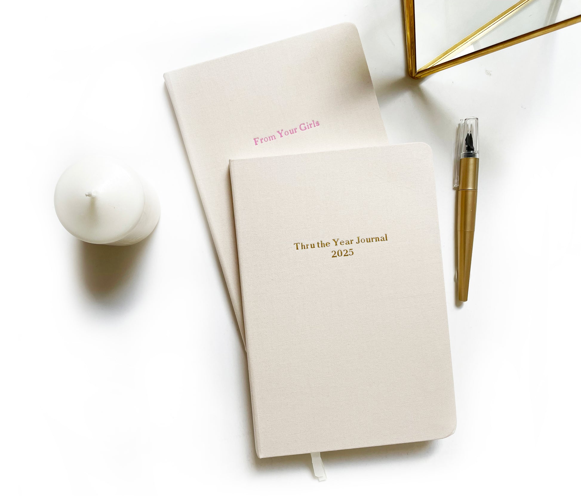 Custom Text Foil Embossed Linen Notebook - Studio Portmanteau