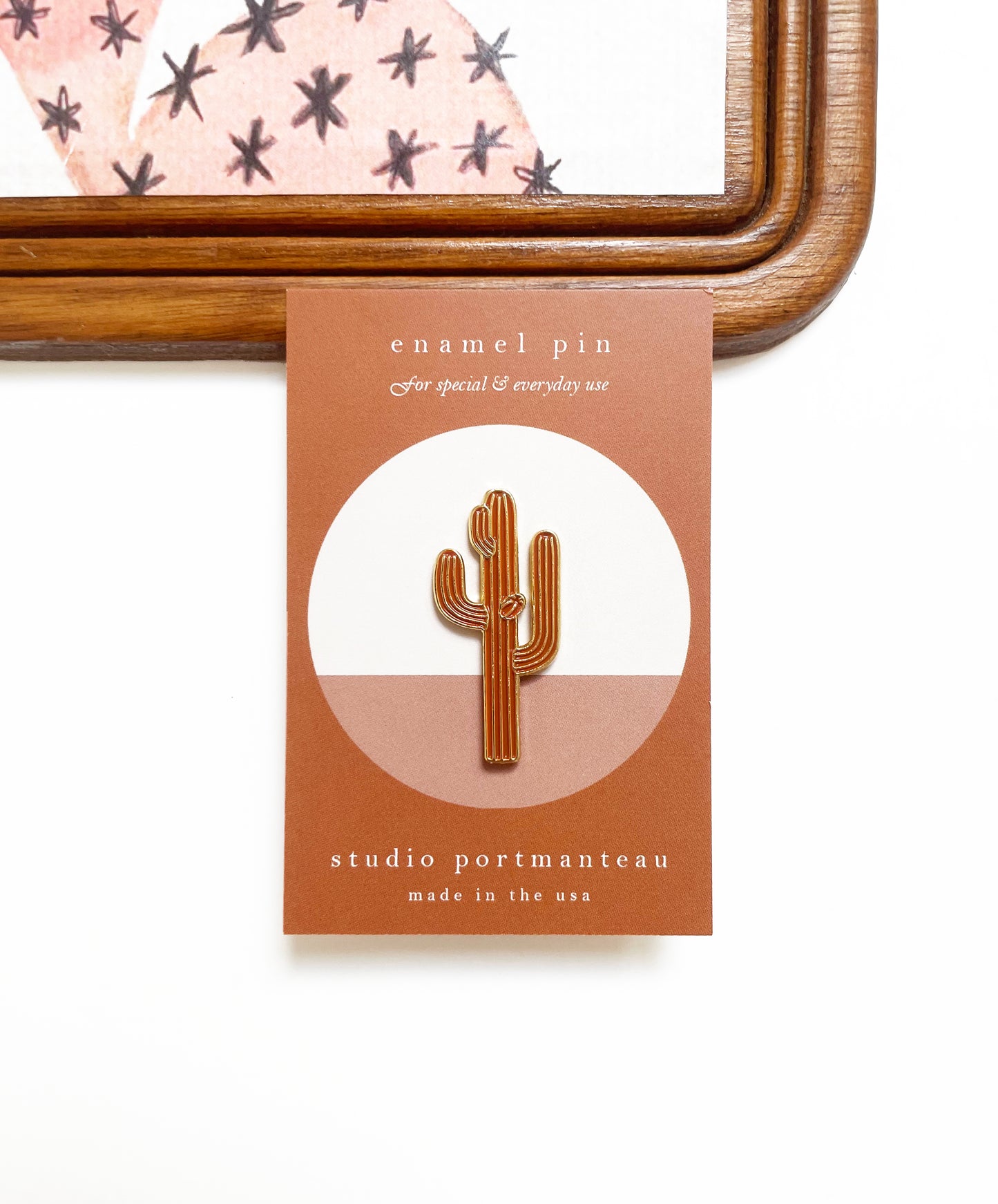 Saguaro Cactus Enamel Pin