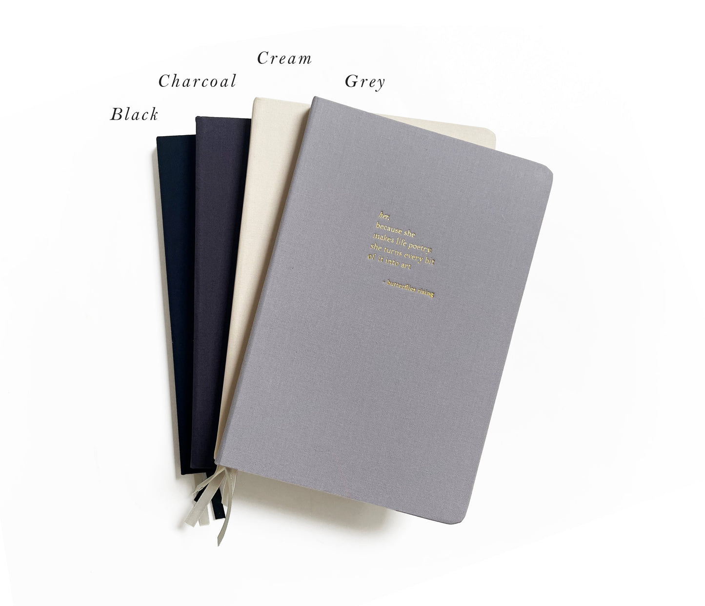 Custom Logo Foil Embossed Linen Notebook - Studio Portmanteau