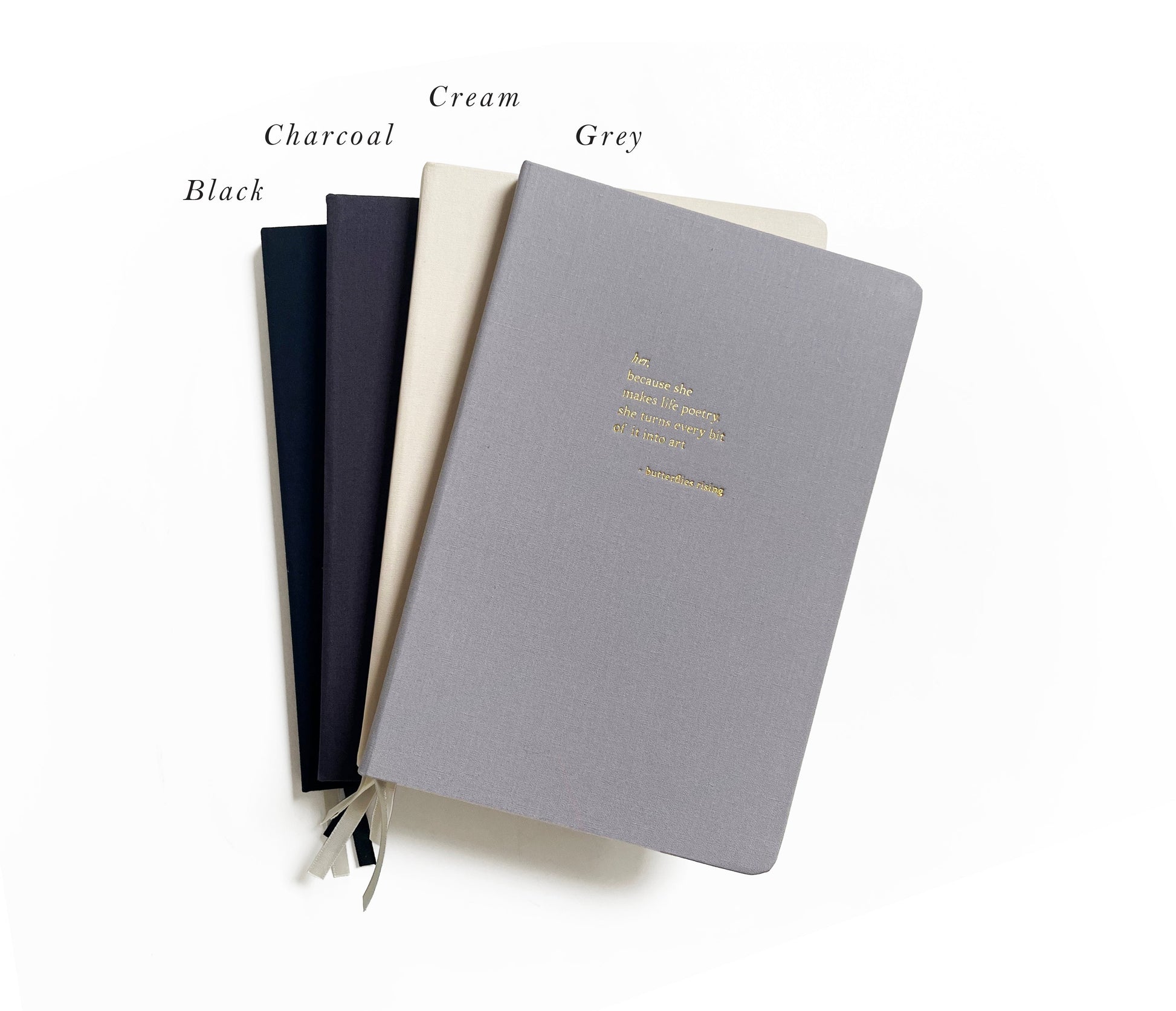 Custom Logo Foil Embossed Linen Notebook - Studio Portmanteau