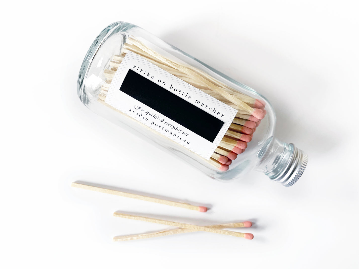 Blush Pink 4" Candle Match Jar