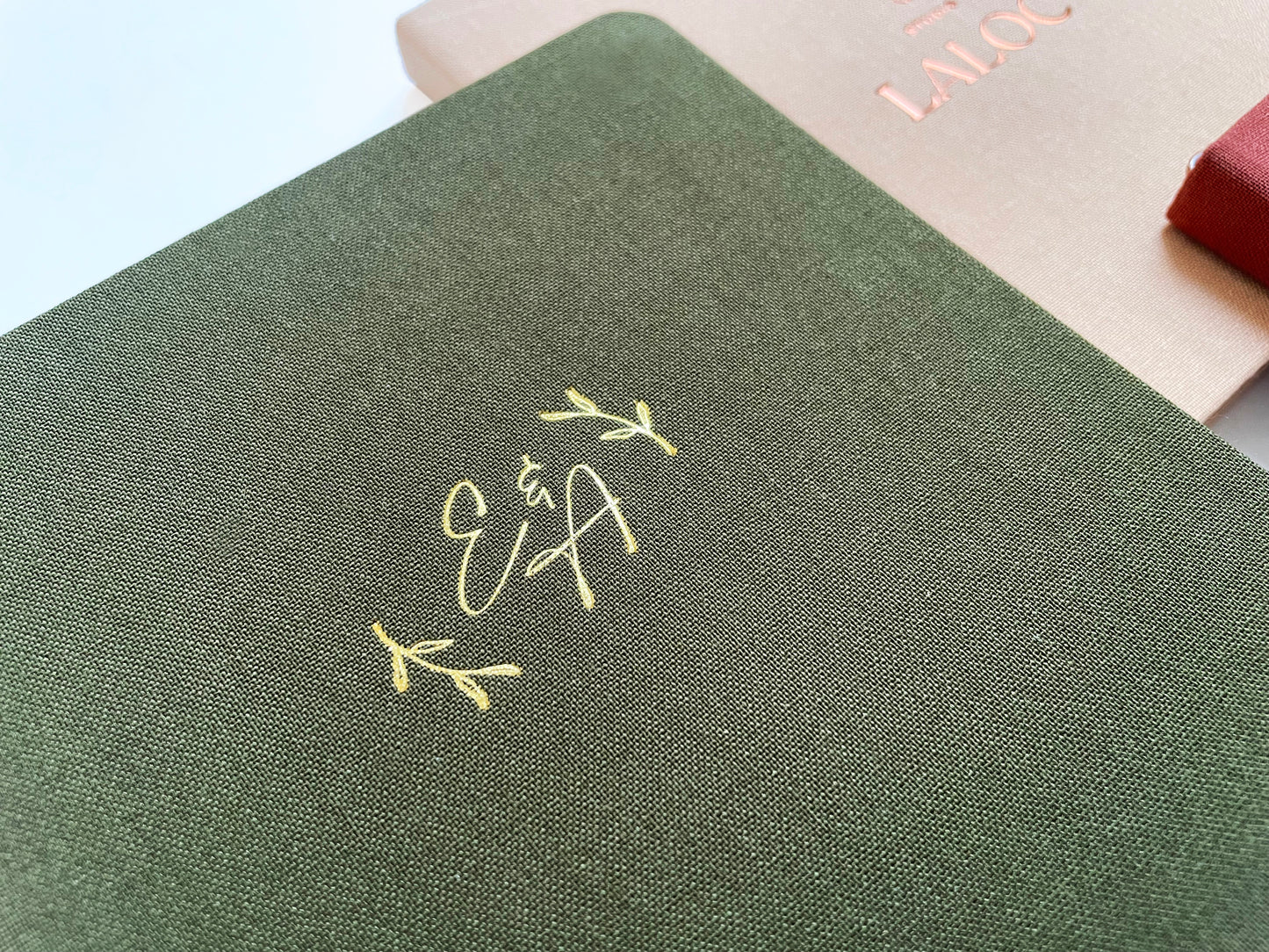 Custom Logo Foil Embossed Square Linen Notebook - Studio Portmanteau