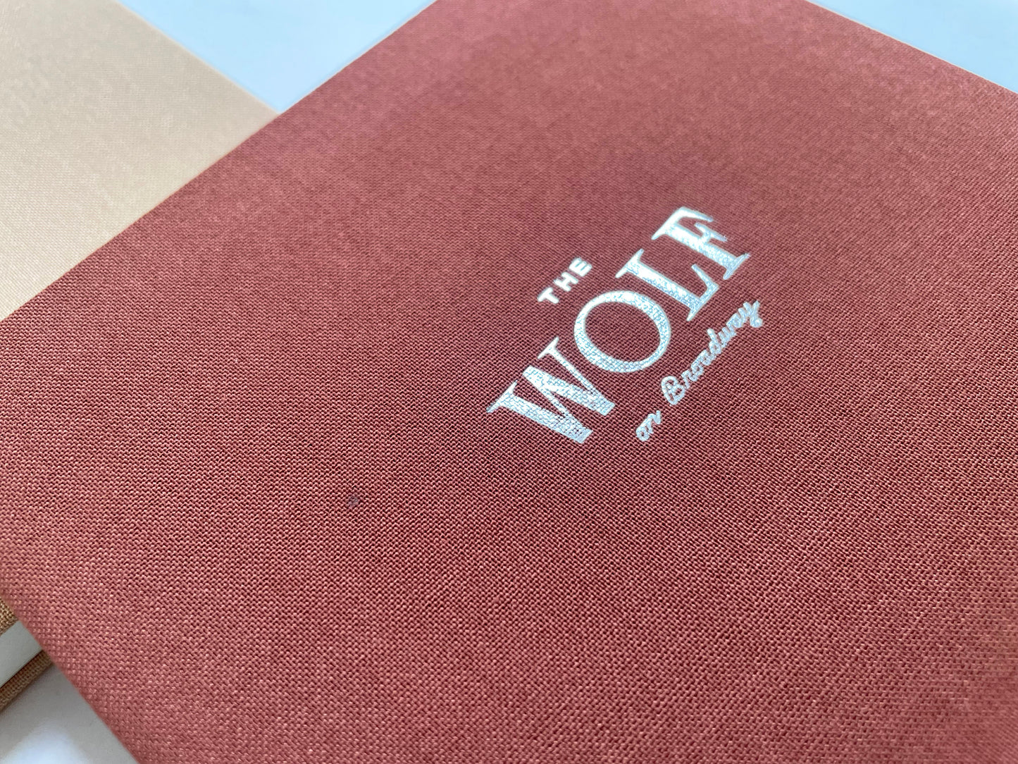 Custom Logo Foil Embossed Square Linen Notebook - Studio Portmanteau