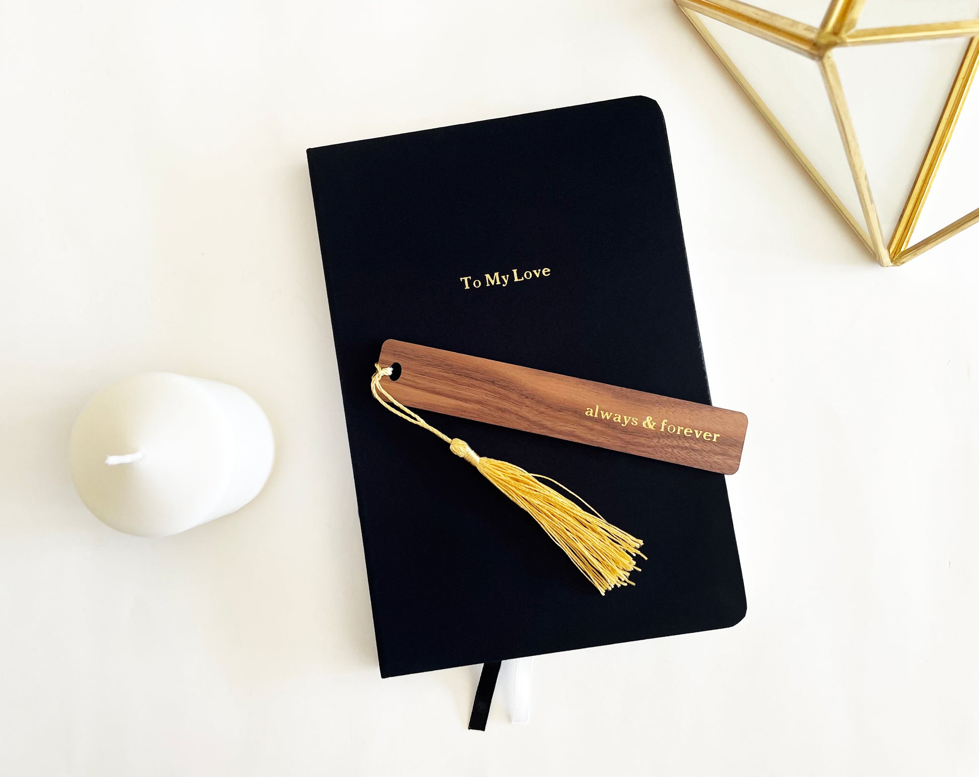 Custom Text Foil Embossed Linen Notebook - Studio Portmanteau