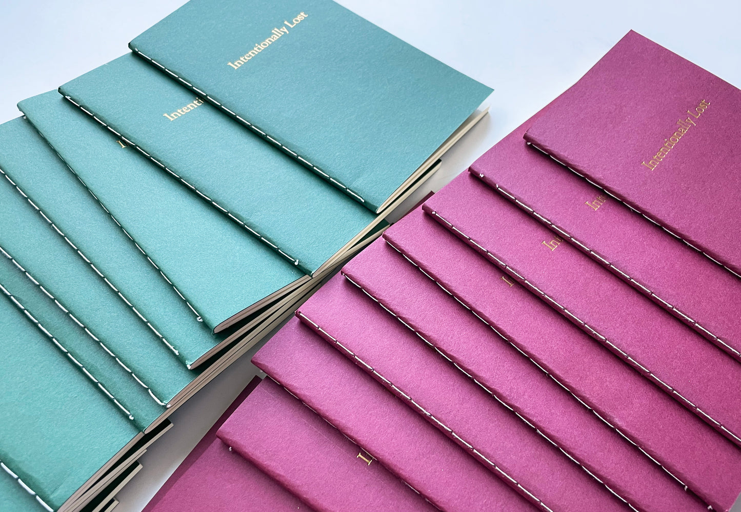 Custom Text Foil Embossed Mini Saddle Stitch Notebook - Studio Portmanteau