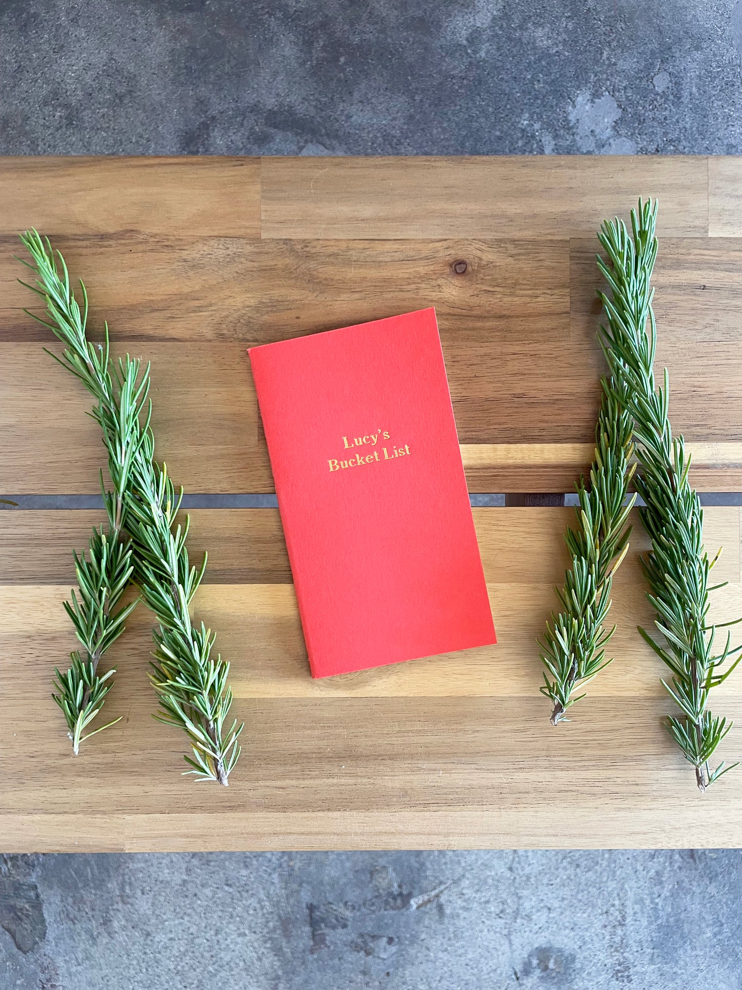 Custom Text Pocket Saddle Stitch Note Book - Earth Tones