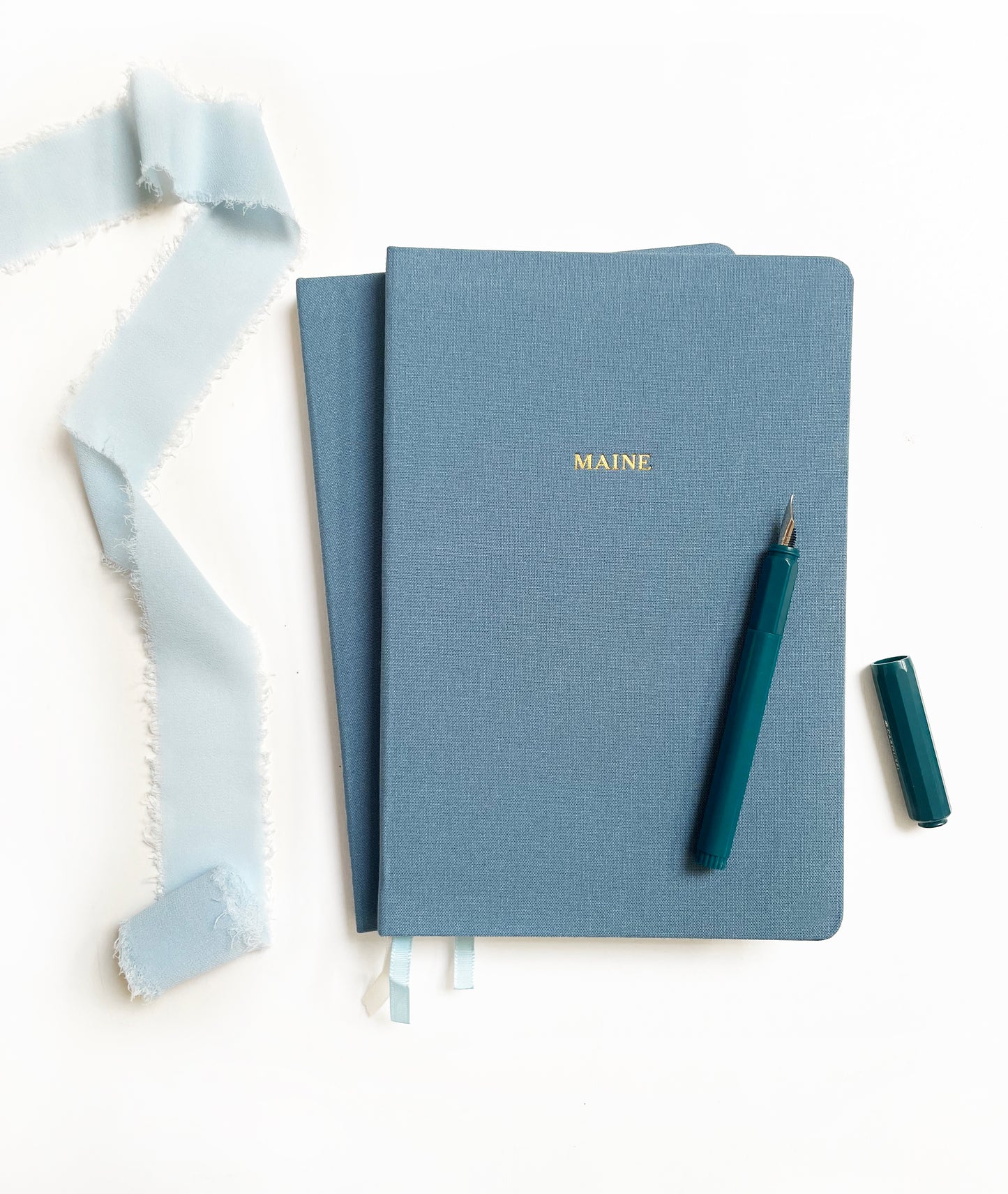 Custom Text Foil Embossed Linen Notebook | Soft Vintage Hues