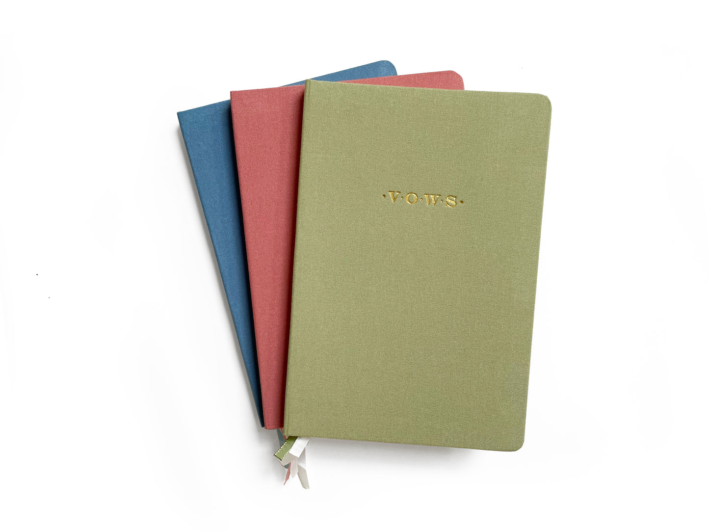 Wedding Vows Foil Embossed Linen Notebook | Soft Vintage Hues