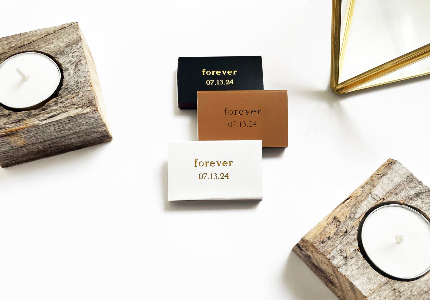 Custom Text Foil Embossed Matchboxes | Larger, Timeless Font
