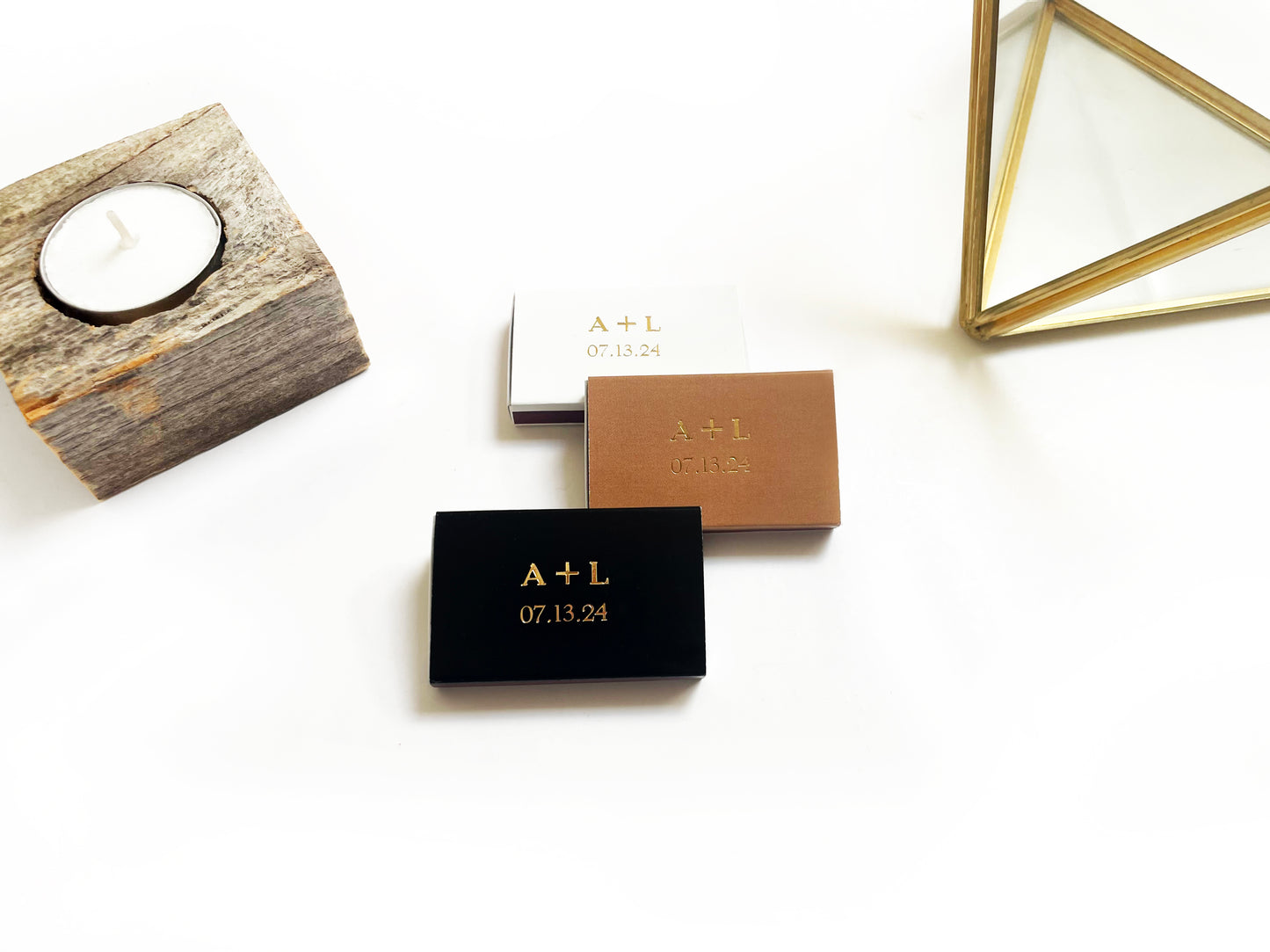 Custom Text Foil Embossed Matchboxes | Larger, Timeless Font