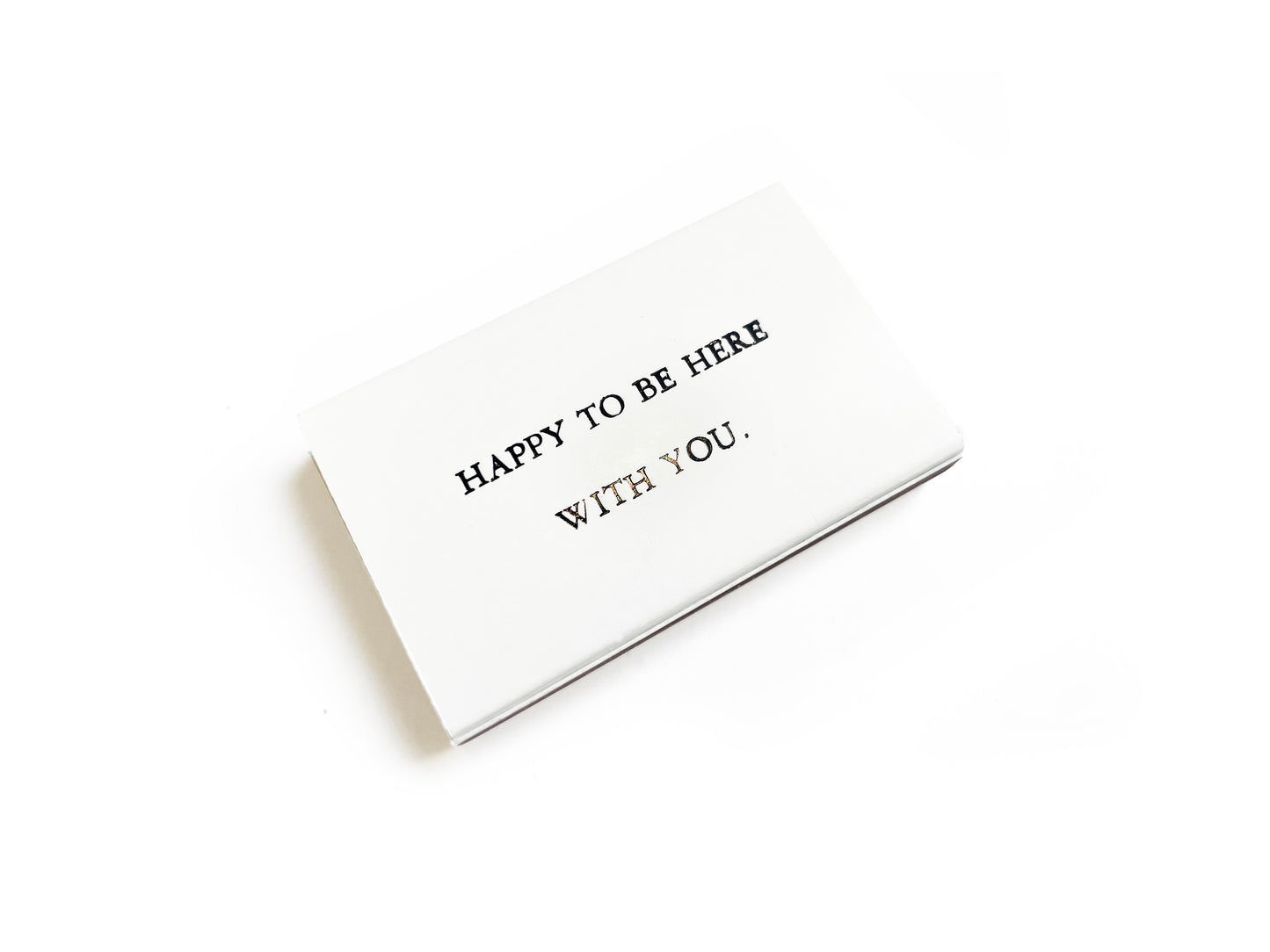 Custom Text Foil Embossed Matchboxes | Smaller, All Caps Font