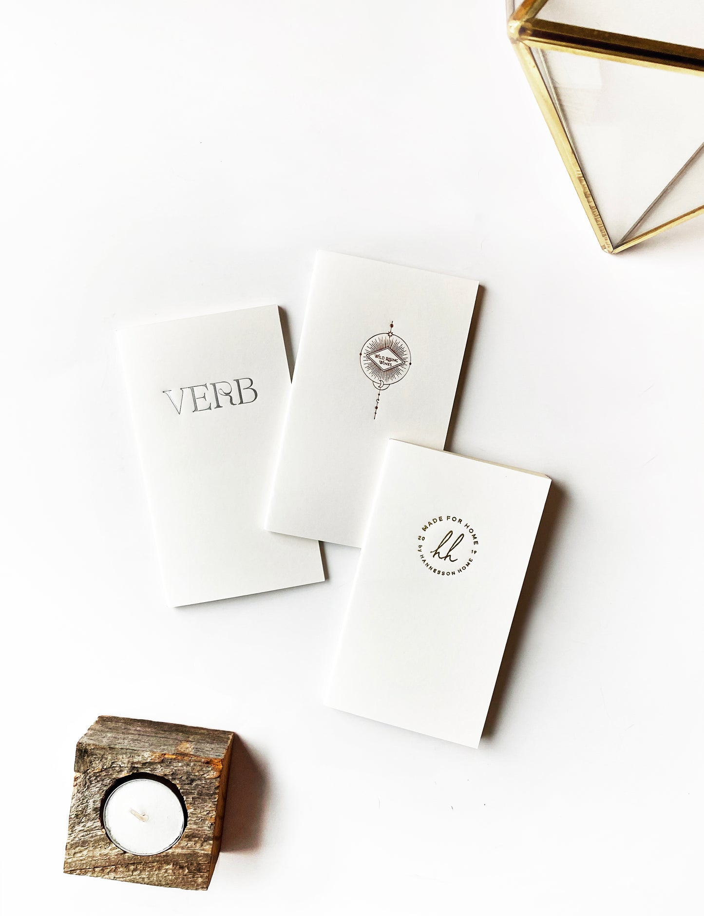Custom Logo Foil Embossed Mini Saddle Stitch Notebooks
