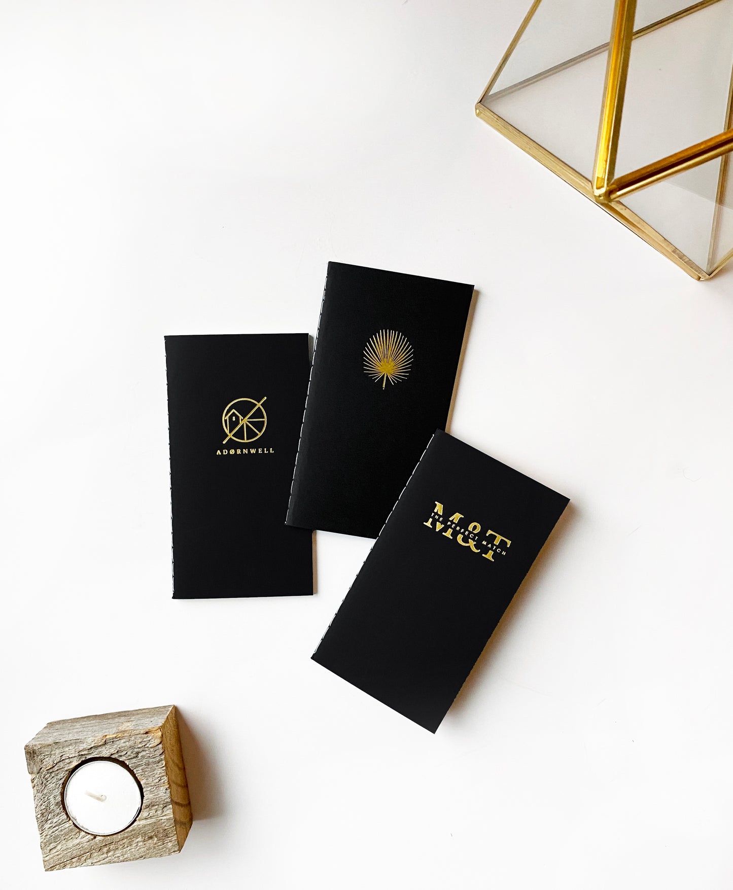 Custom Logo Foil Embossed Mini Saddle Stitch Notebooks