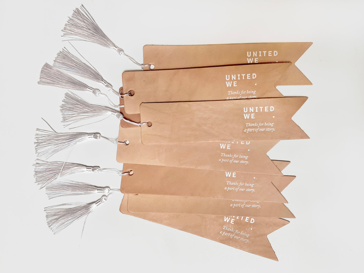 Custom Logo Foil Embossed Leather Bookmarks