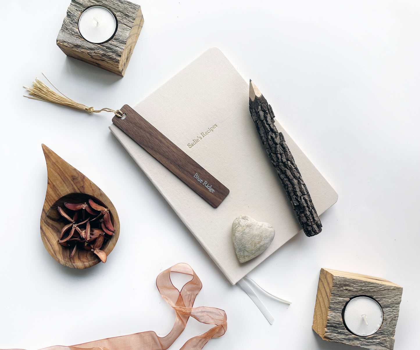 Custom Text Foil Embossed Linen Notebook - Studio Portmanteau