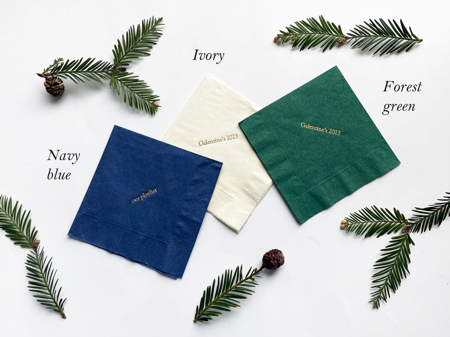 Custom Text Cocktail Napkins