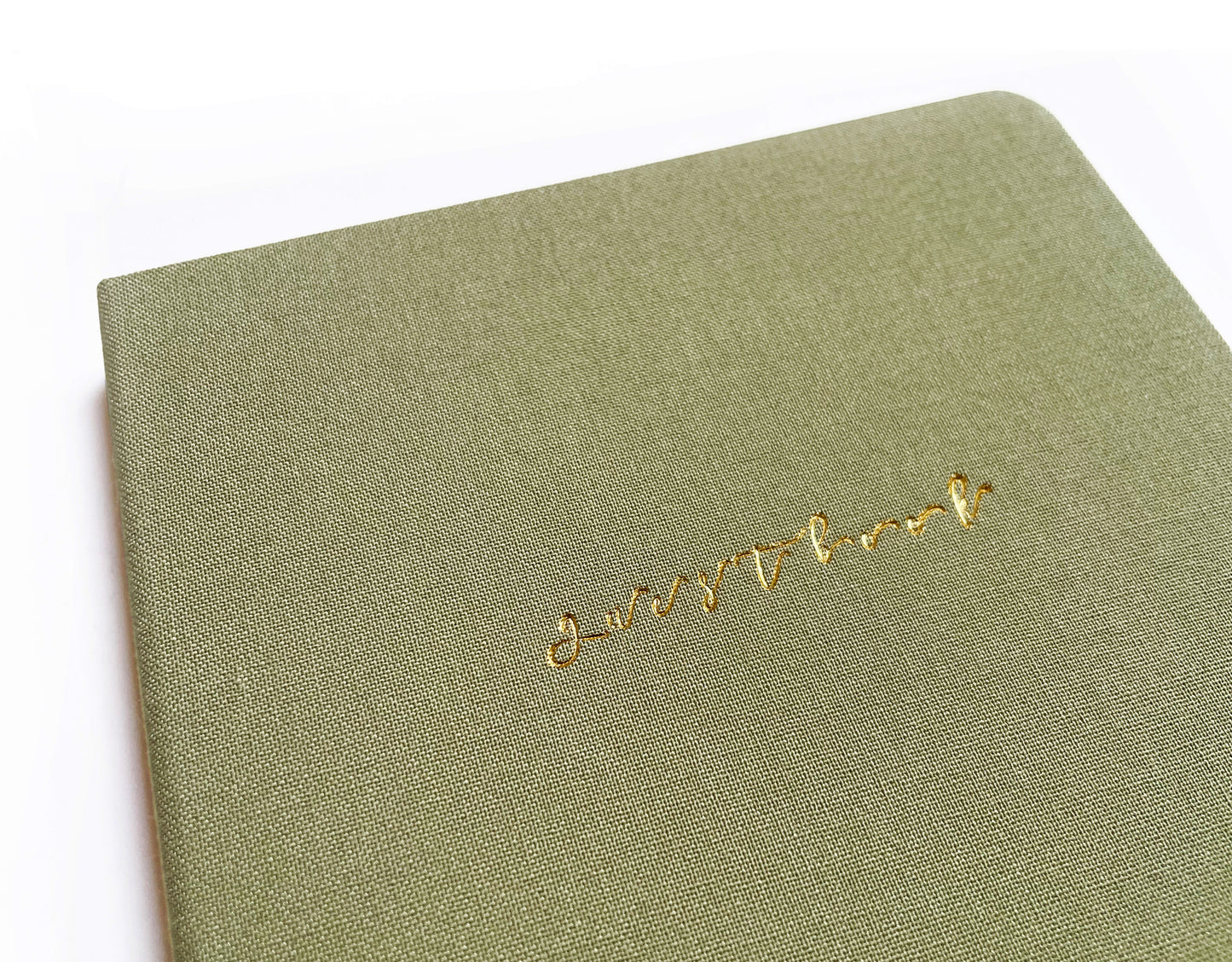 Foil Embossed Linen Guestbook | Fabric Welcome Book