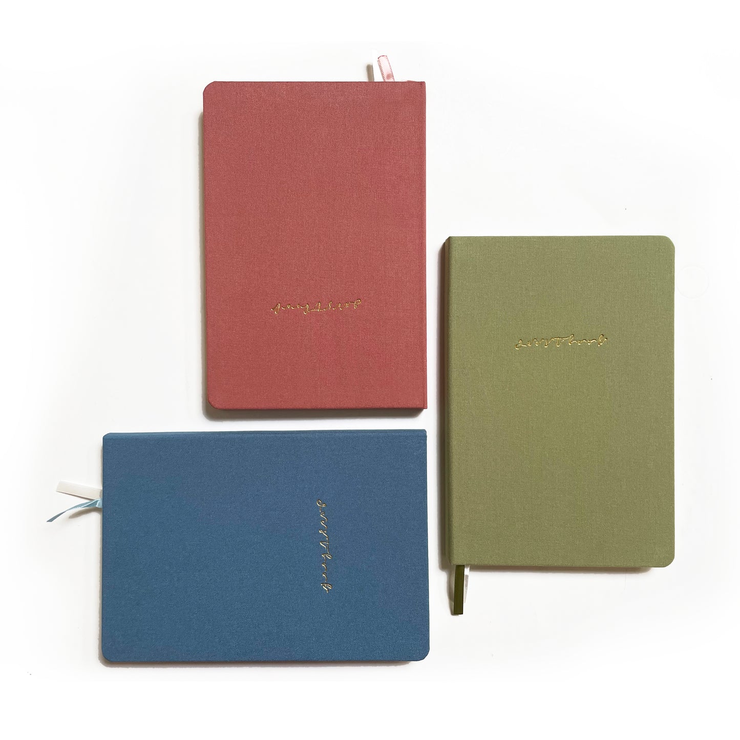Foil Embossed Linen Guestbook | Fabric Welcome Book