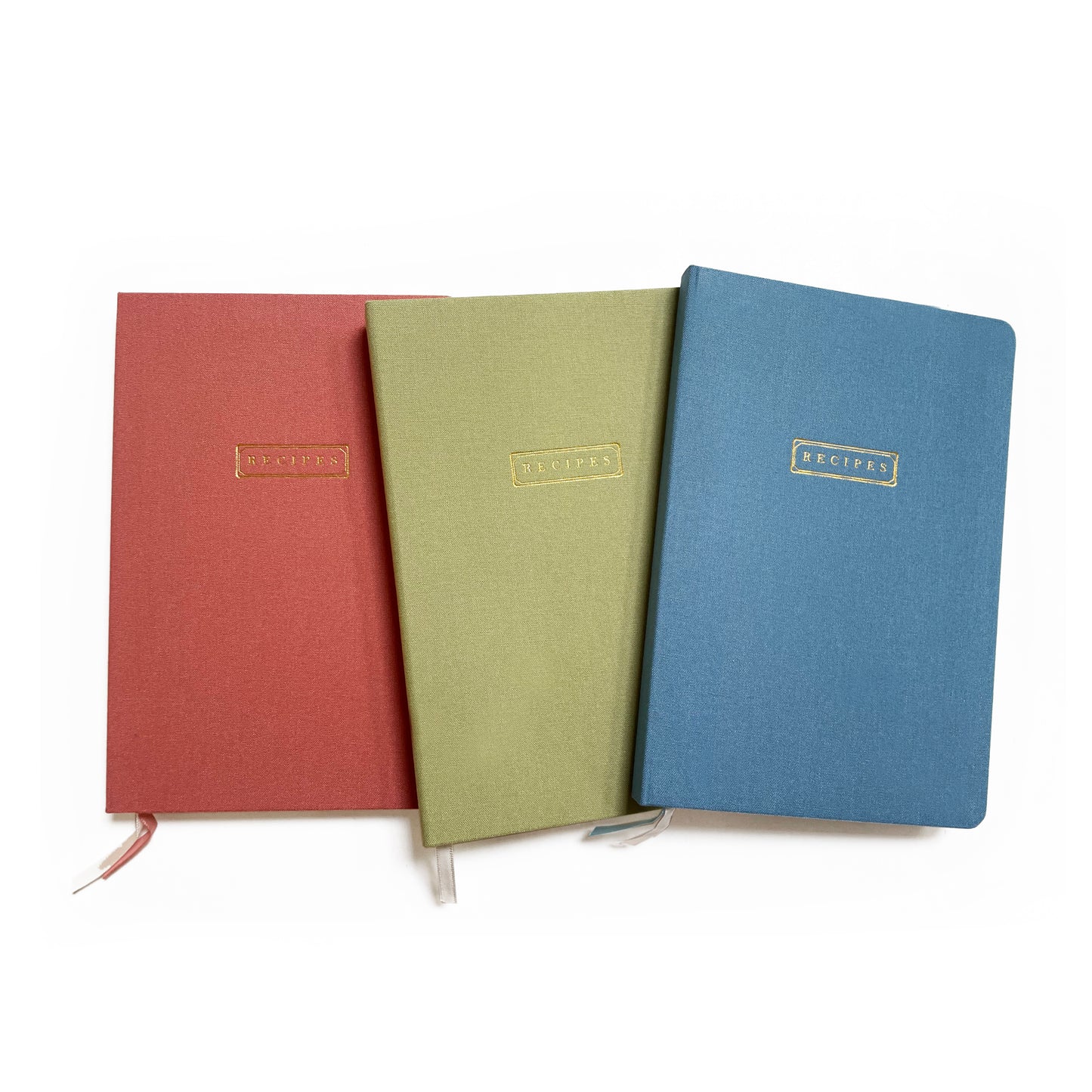 Foil Embossed Linen Recipe Book | Heirloom Recipe Book