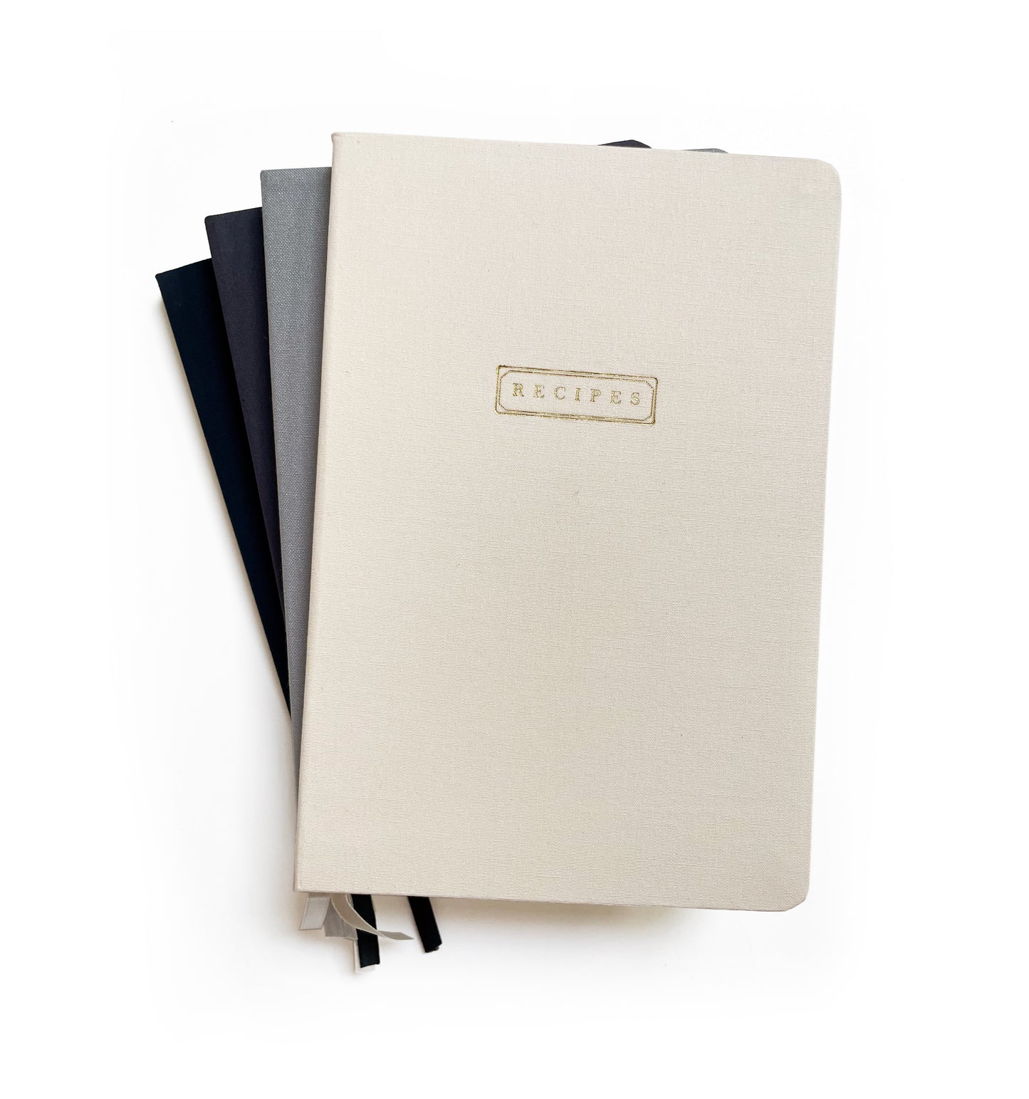 Foil Embossed Linen Recipe Book | Heirloom Recipe Book