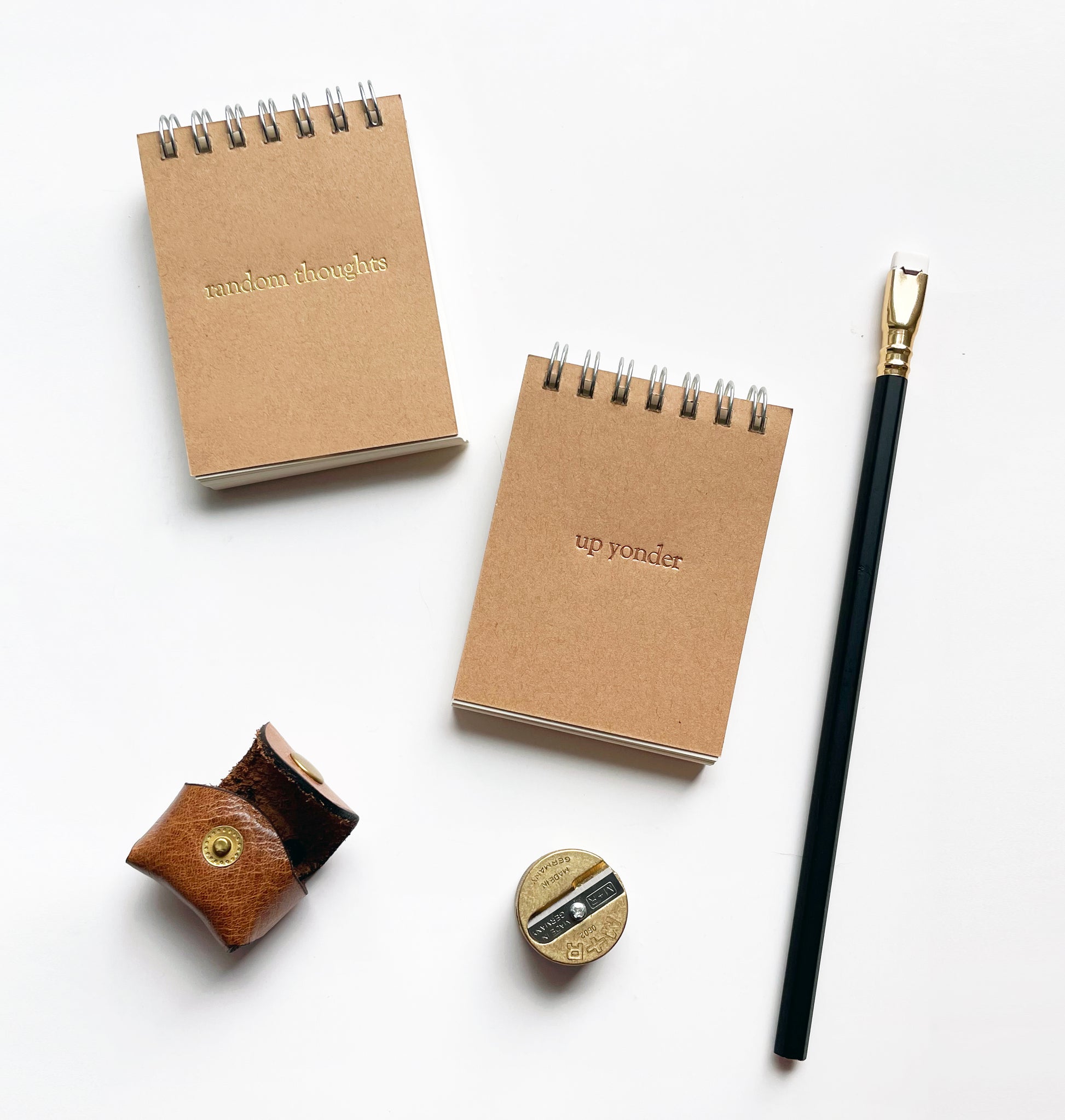 Custom Text Foil Embossed Tiny Spiral Notebook - Studio Portmanteau