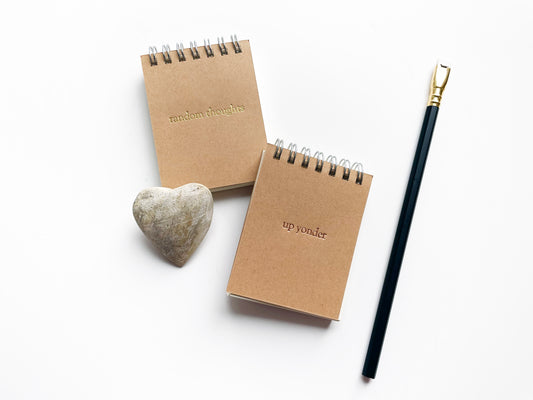 Custom Text Foil Embossed Tiny Spiral Notebook - Studio Portmanteau