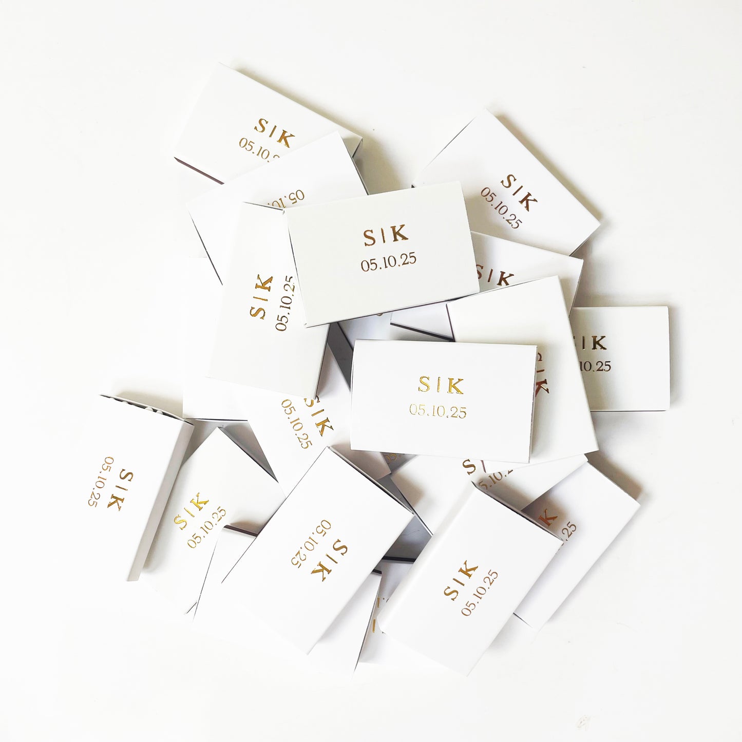 Custom Text Foil Embossed Matchboxes | Larger, Timeless Font
