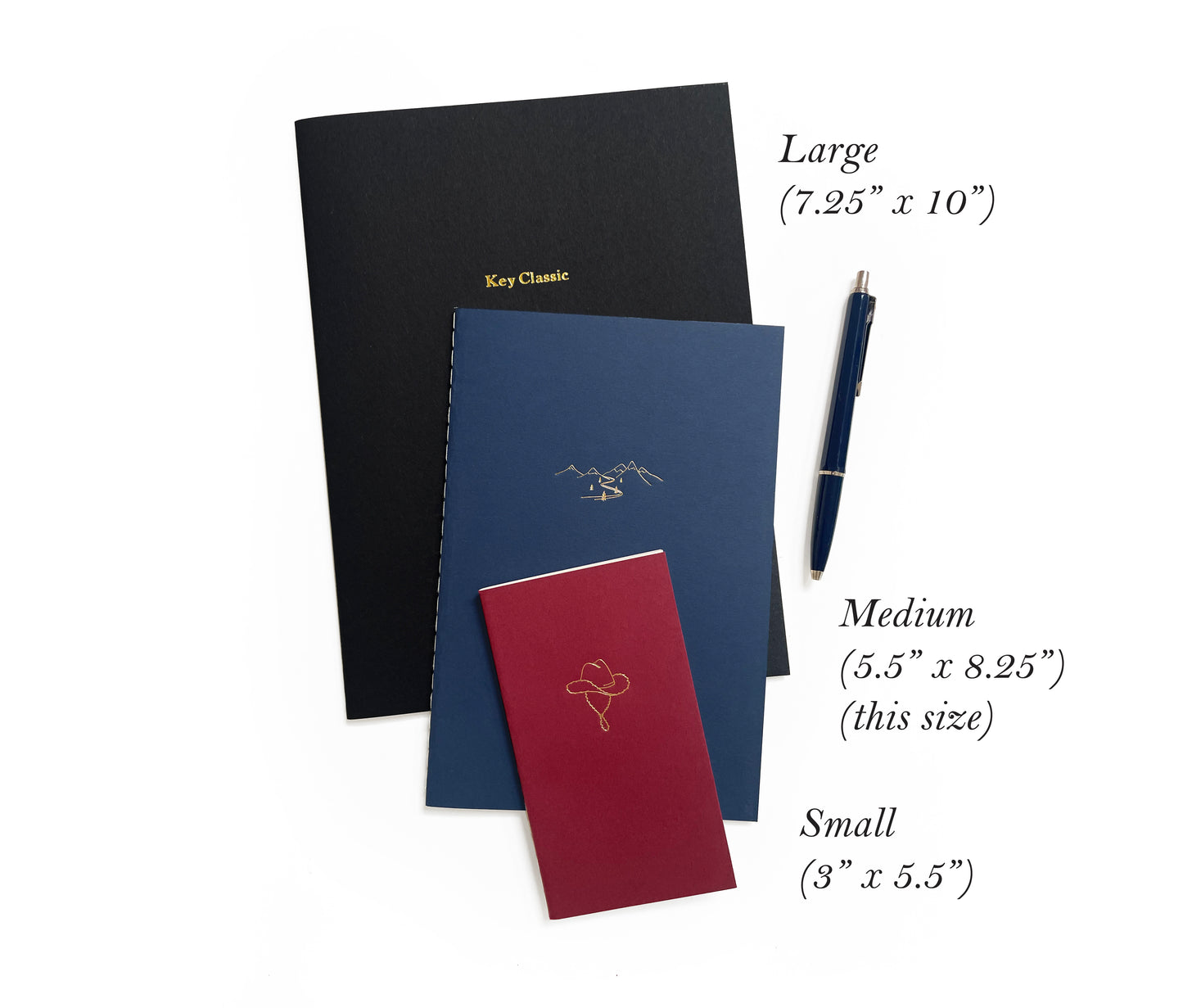 Custom Logo Foil Embossed Medium Saddle Stitch Notebook