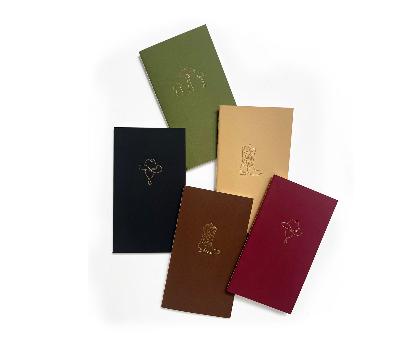 Mushroom Trio Mini Saddle Stitch Notebook