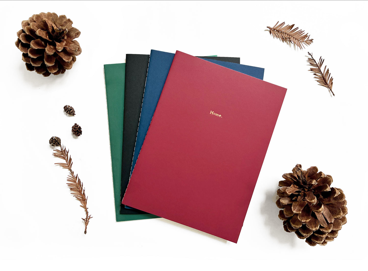 Custom Text Foil Embossed Large Saddle Stitch Notebook