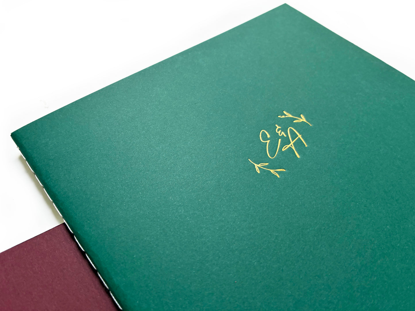 Custom Logo Foil Embossed Large Saddle Stitch Notebook