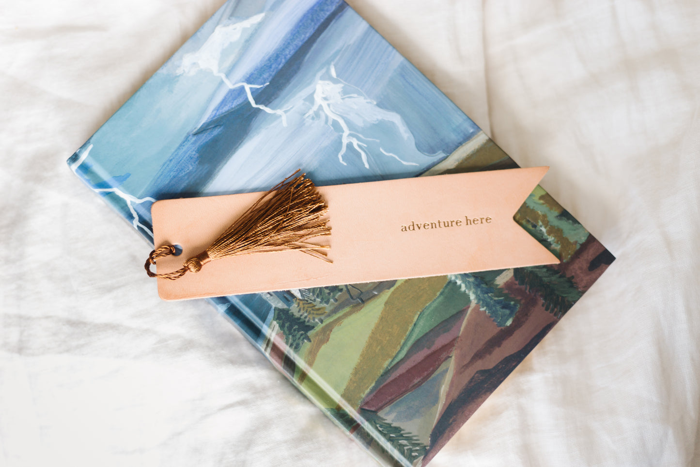 Custom Text Foil Embossed Leather Bookmark
