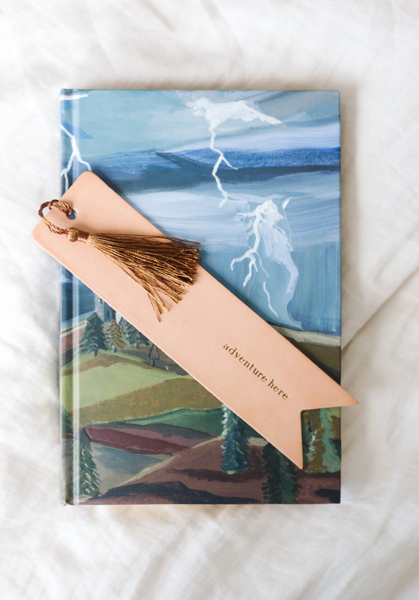 Custom Text Foil Embossed Leather Bookmark