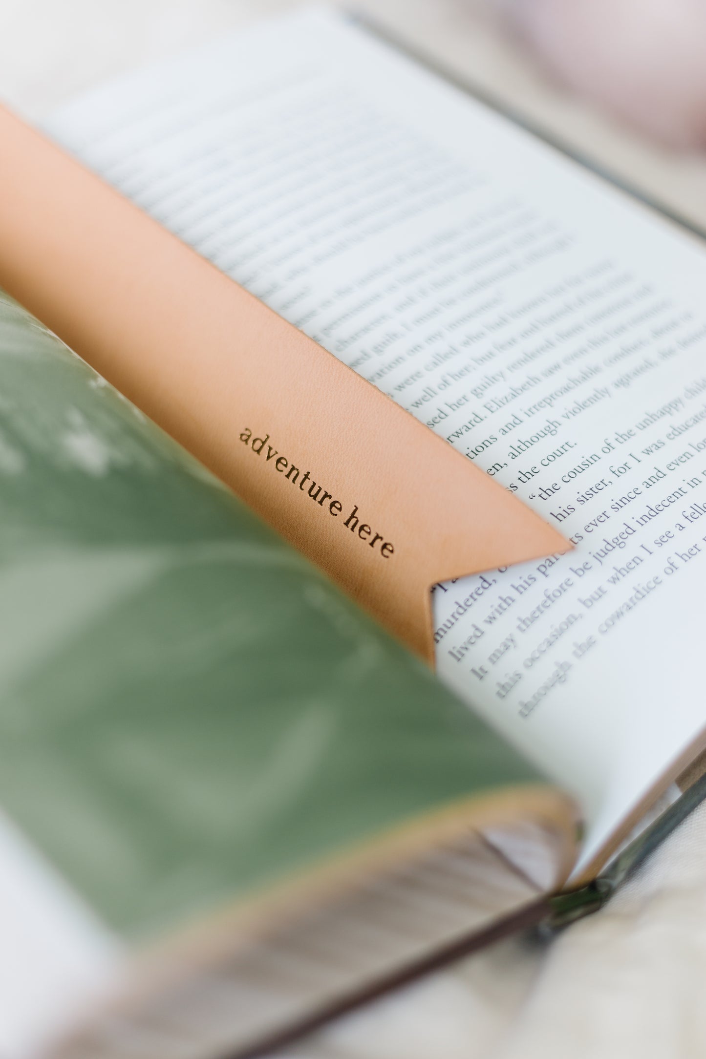 Custom Text Foil Embossed Leather Bookmark